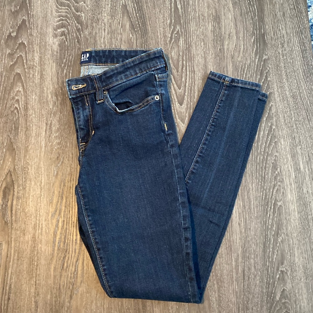 Gap dark blue skinny jeans